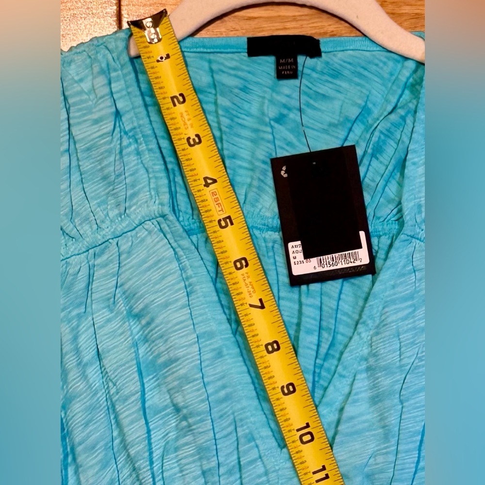 NWT ATM‎ Anthony Thomas Melillo Sublime Slub Jersey Minidress Aqua Mist Size M - Picture 11 of 12
